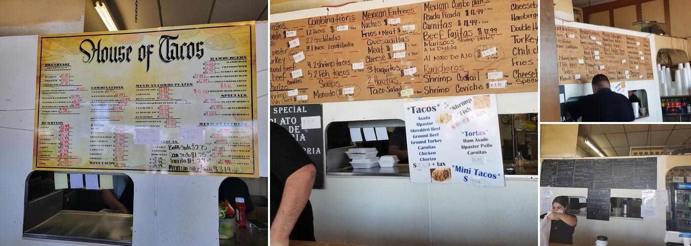 House of Taco Menu