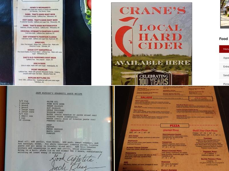 Maria's Taste Of Italy Menu