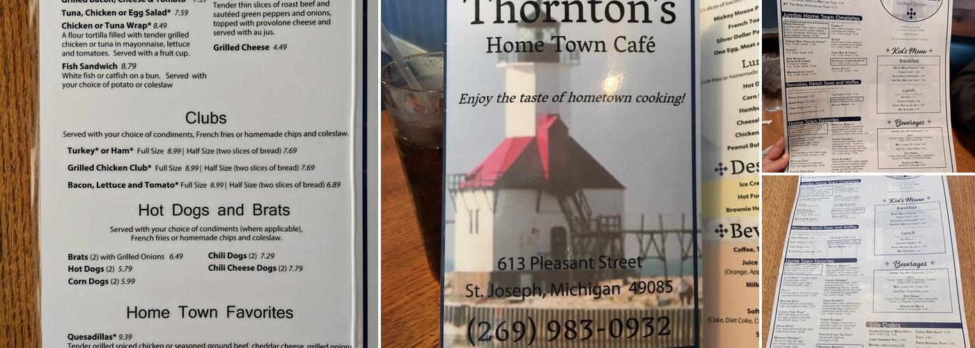 Thornton's Hometown Cafe Menu