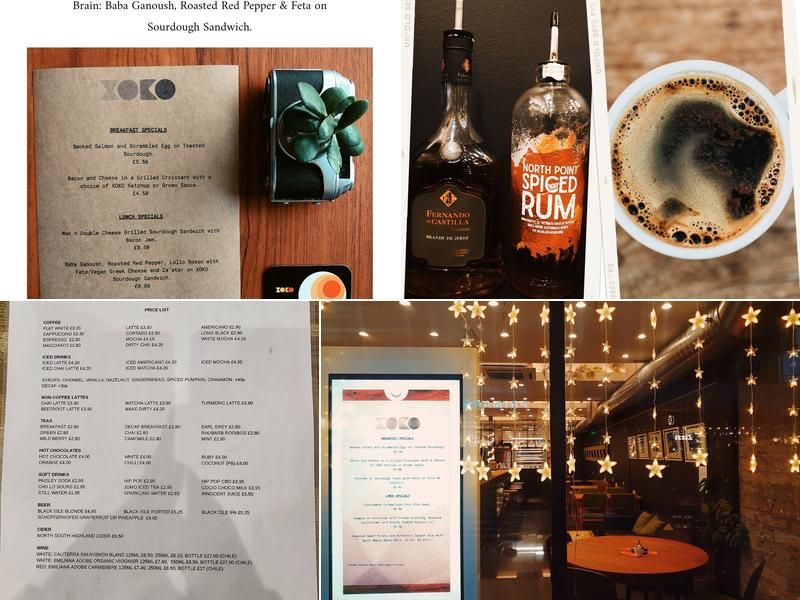 XOKO Bakehouse and Coffee Bar Menu