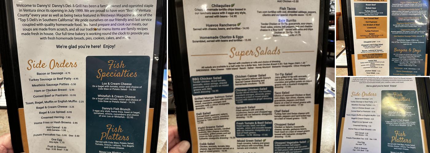 Danny's Deli & Grill Menu