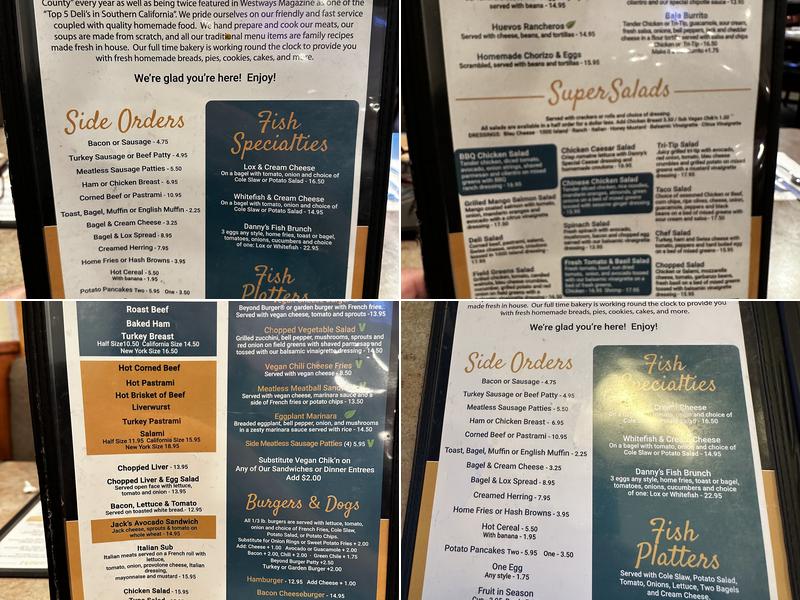 Danny's Deli & Grill Menu