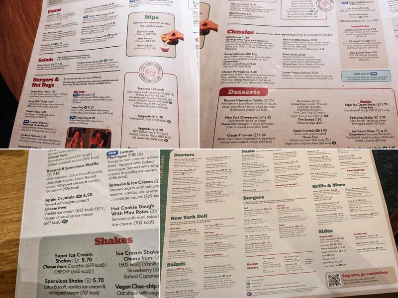Frankie & Benny's Menu