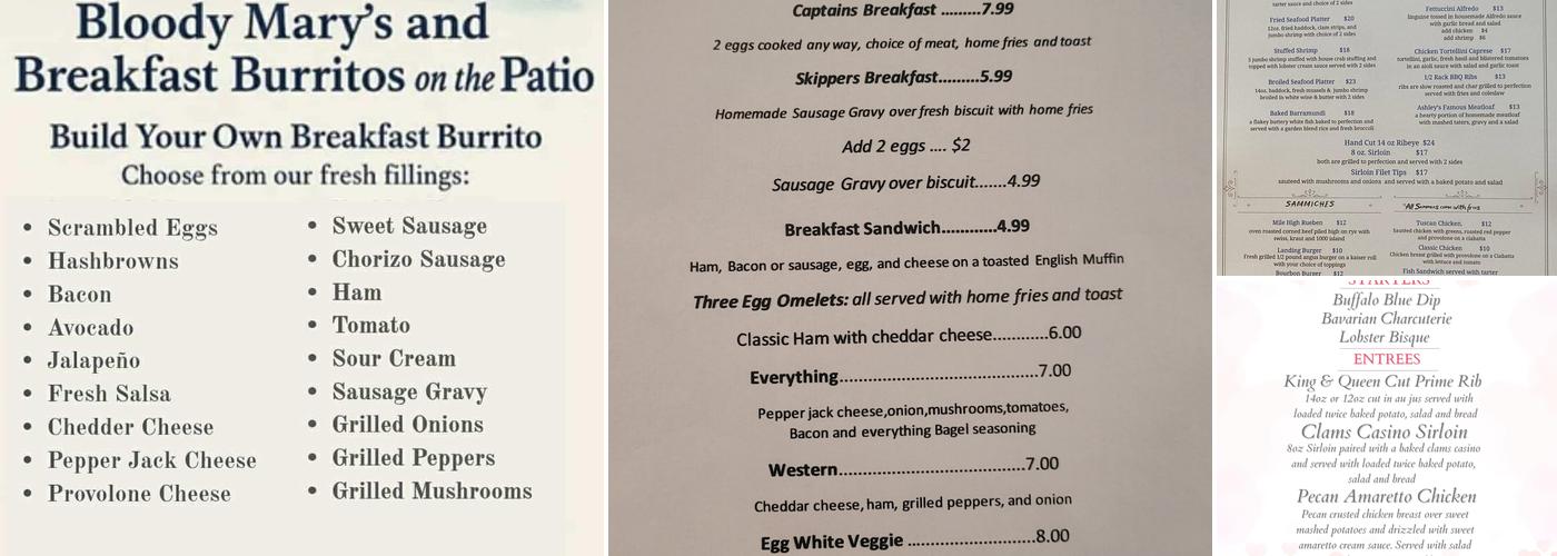 Marks Landing Menu