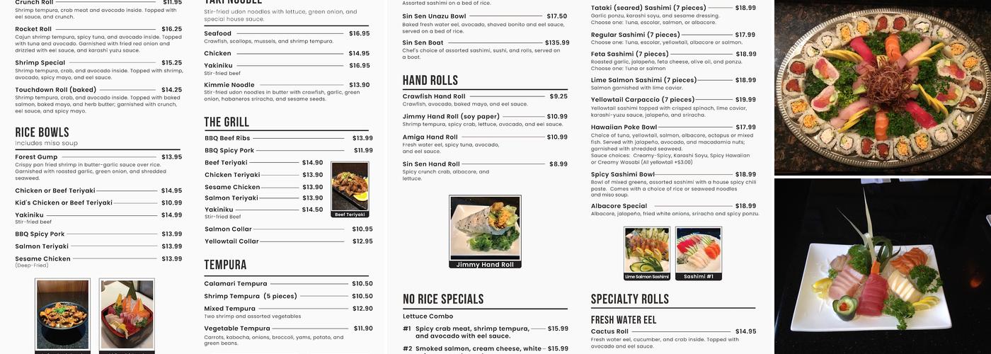 Sushi Fresh Ventura Menu