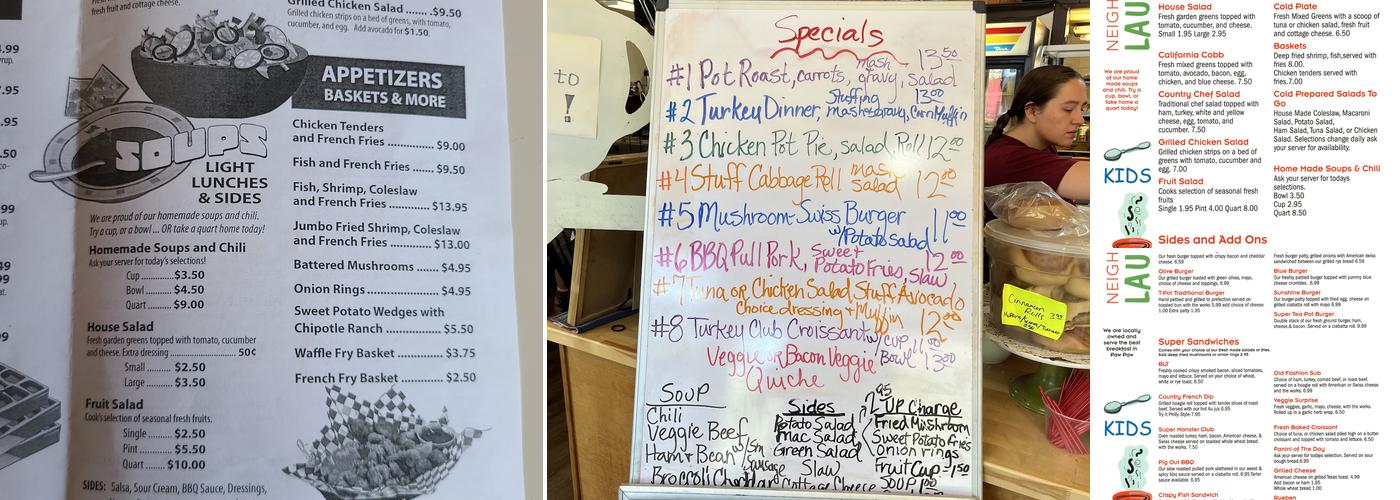 Teapot Dome Menu