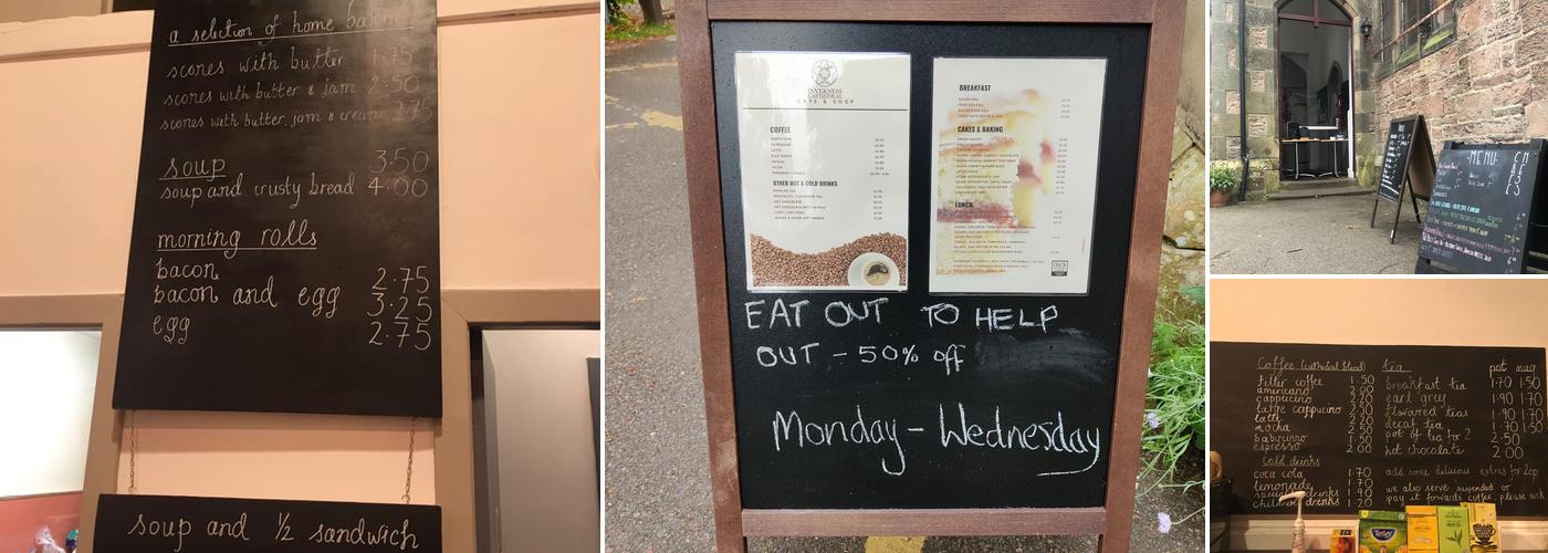 Cafe Ness by the Cathedral Menu