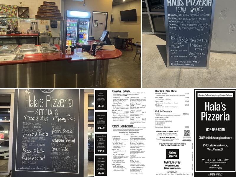 Dalia's Pizza Menu