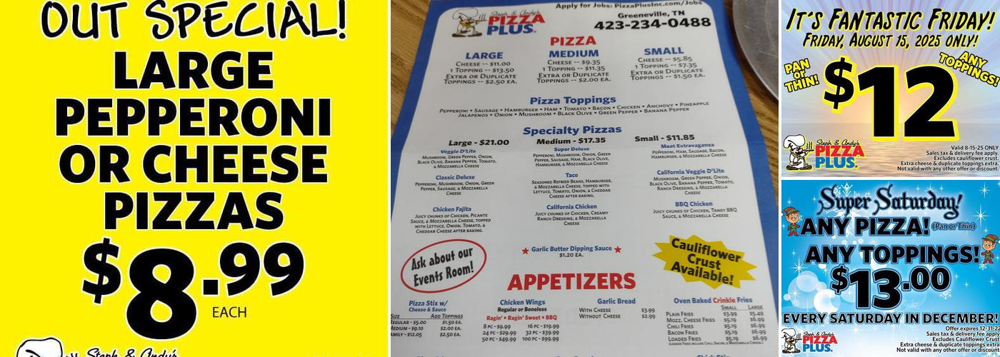 Pizza Plus Menu