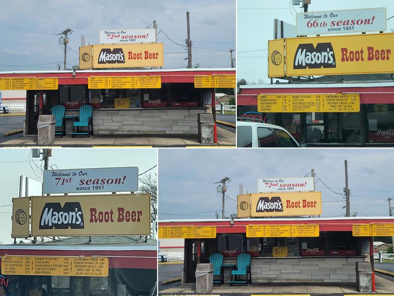 Mason's Root Beer Drive In Menu