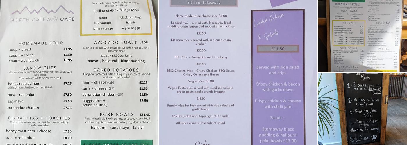 North Gateway Cafe Menu