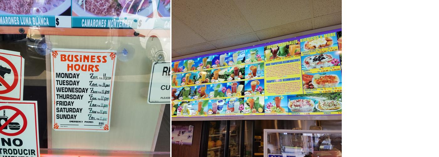 Tijuana Restaurant Menu