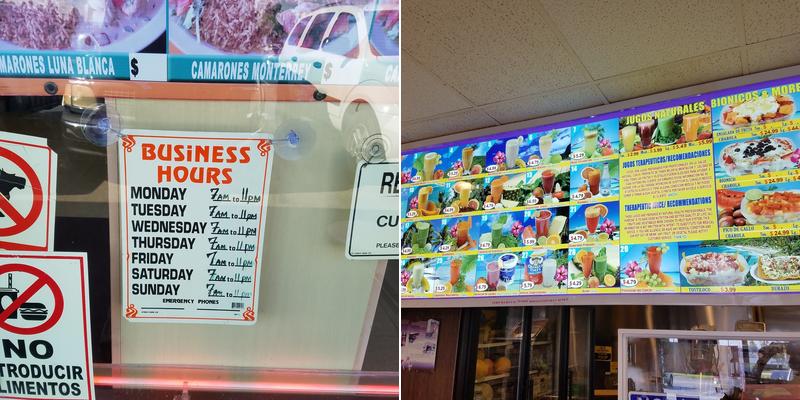 Tijuana Restaurant Menu