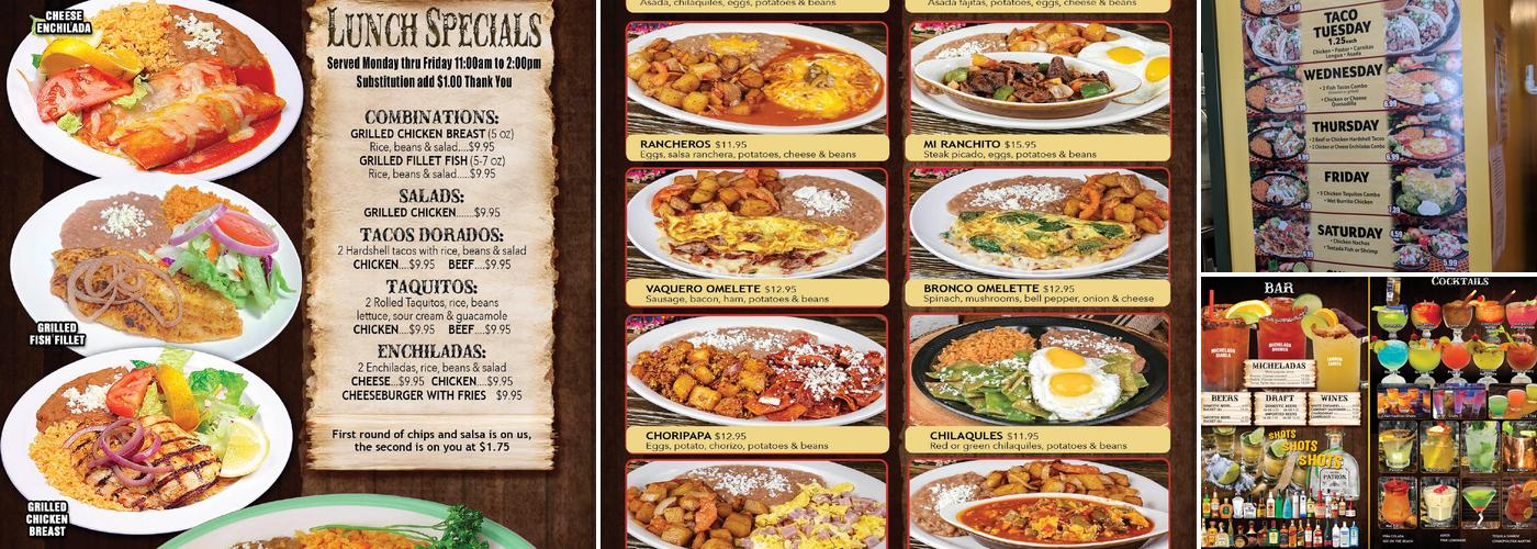 Bronco's Grill Express Menu