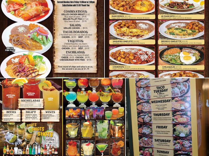 Bronco's Grill Express Menu