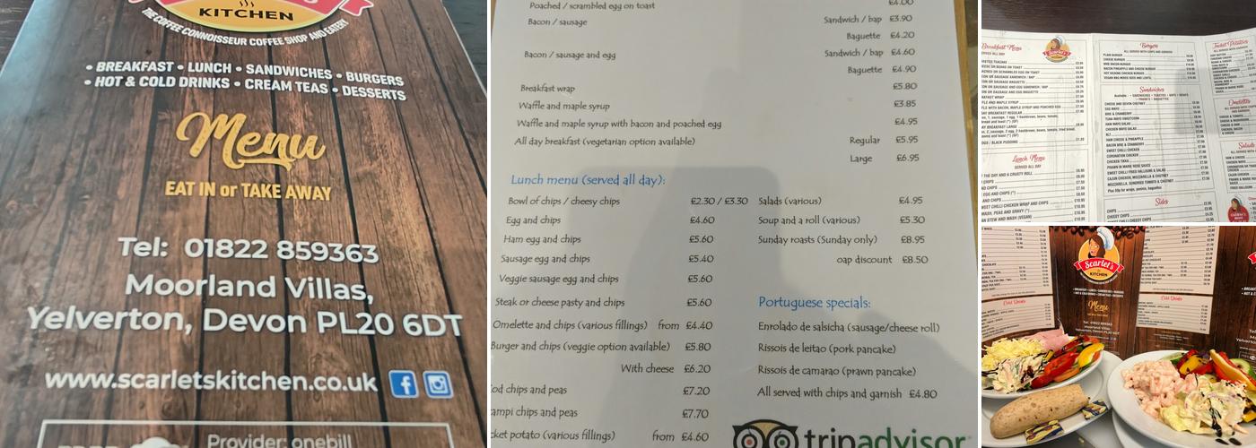 Scarlet’s Kitchen Menu