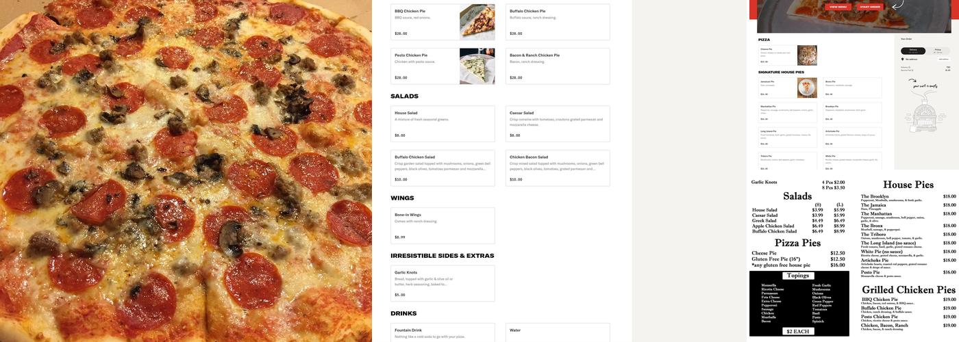 Brooklynz Pizza Menu