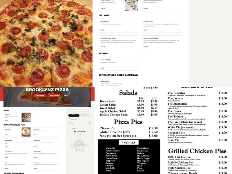 Brooklynz Pizza Menu