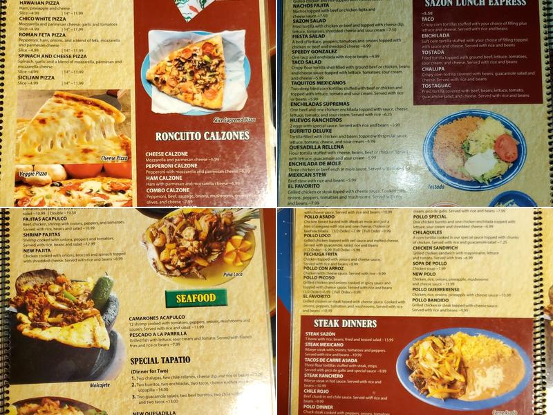 El Sazon Menu