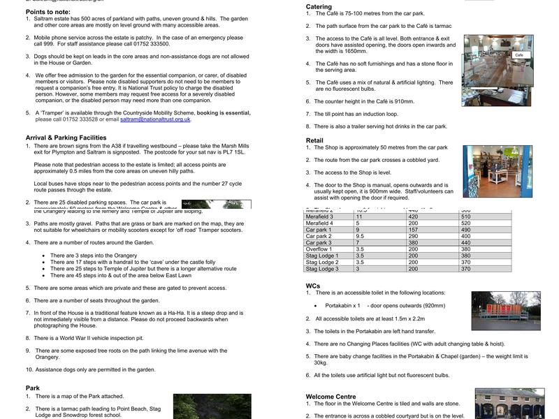 The Park Cafe Saltram House Menu