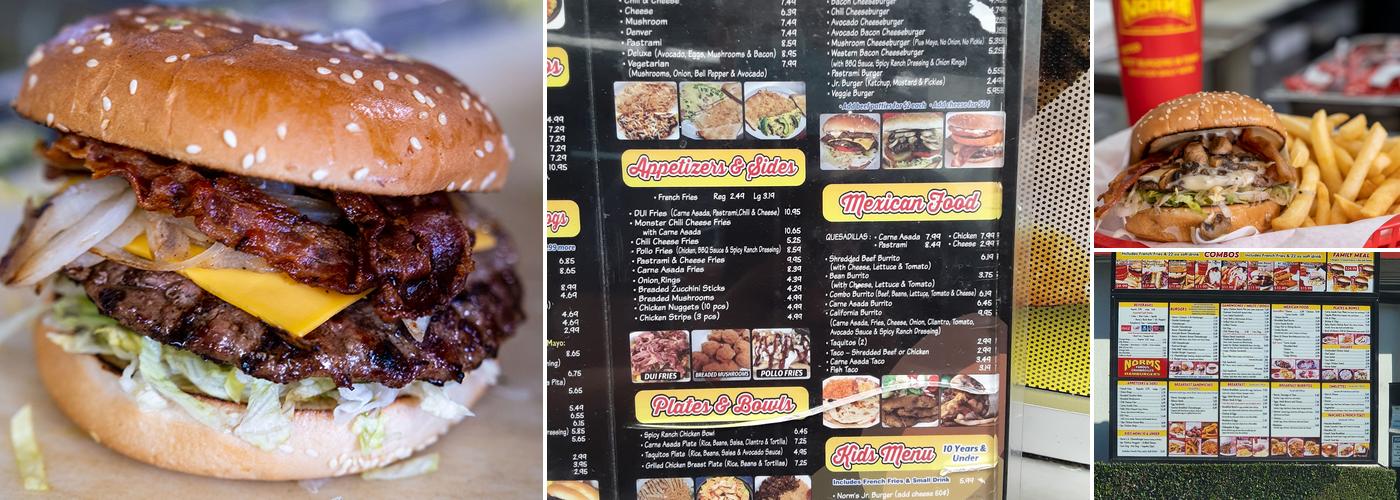 Norm's Famous Charbroiled Burgers Menu