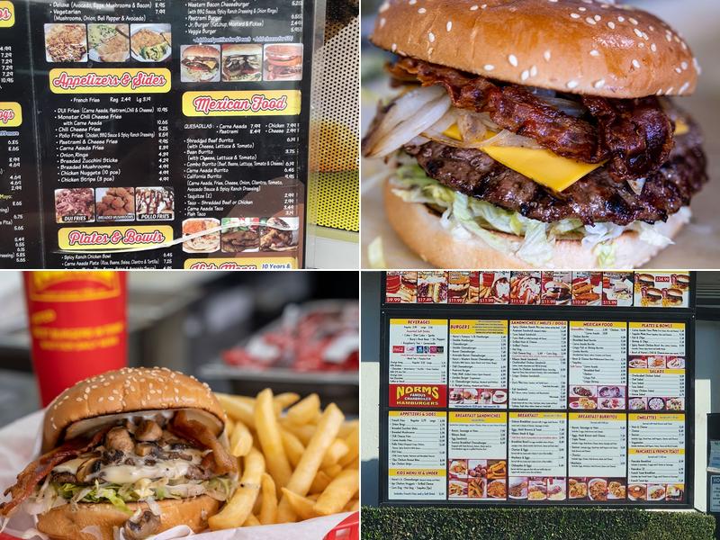 Norm's Famous Charbroiled Burgers Menu