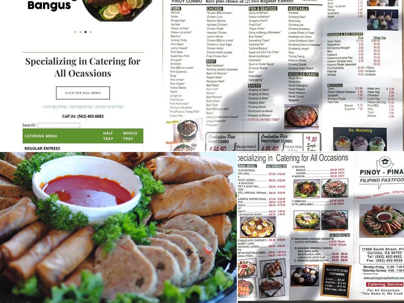 Pinoy Pinay Filipino Fastfood Menu