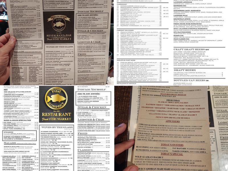 Original Fish Co. Menu