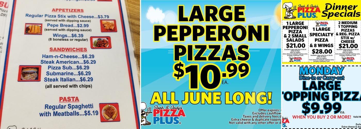 Pizza Plus Menu