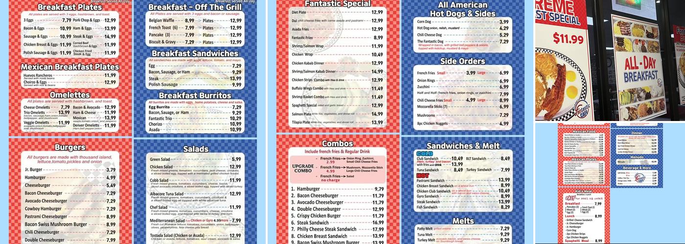 Fantastic Cafe Menu