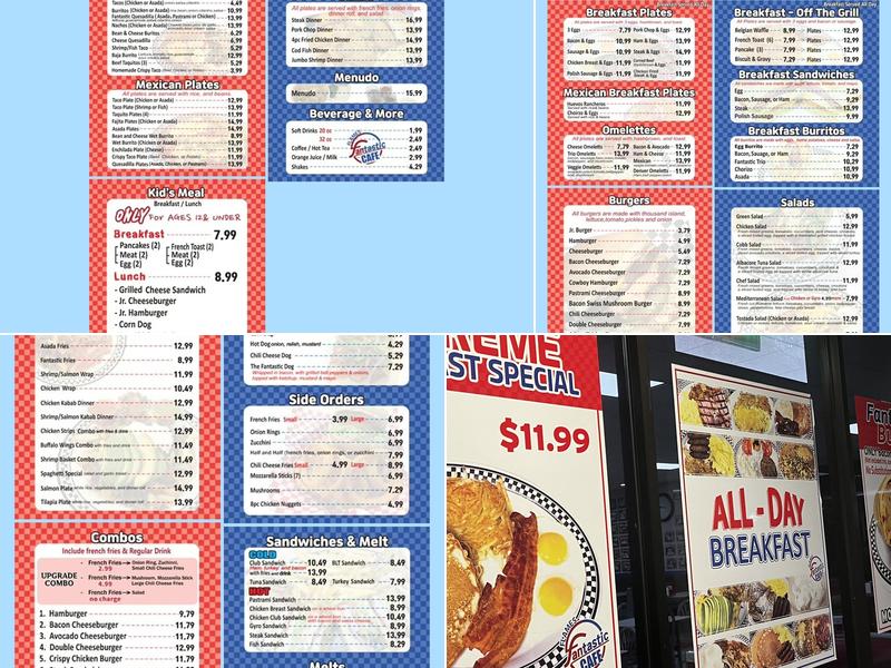 Fantastic Cafe Menu