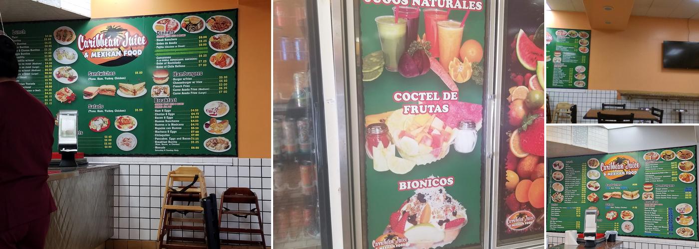Caribbean Juice & Mexican Food Menu