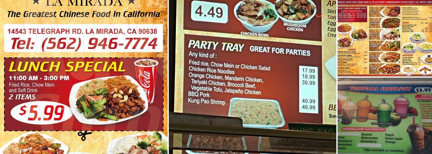 Chinese Taste Fast Food Menu