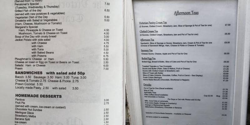 The Victorian Pantry Tearooms Menu