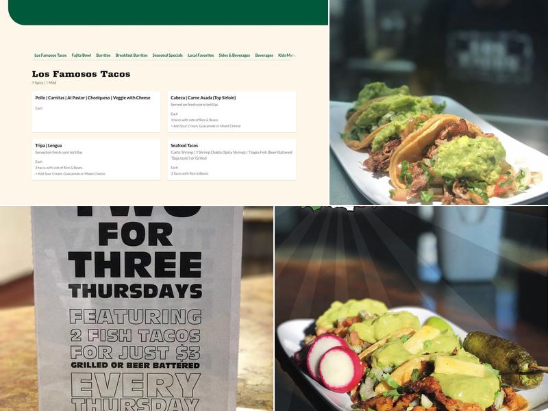 Los Tacos Menu