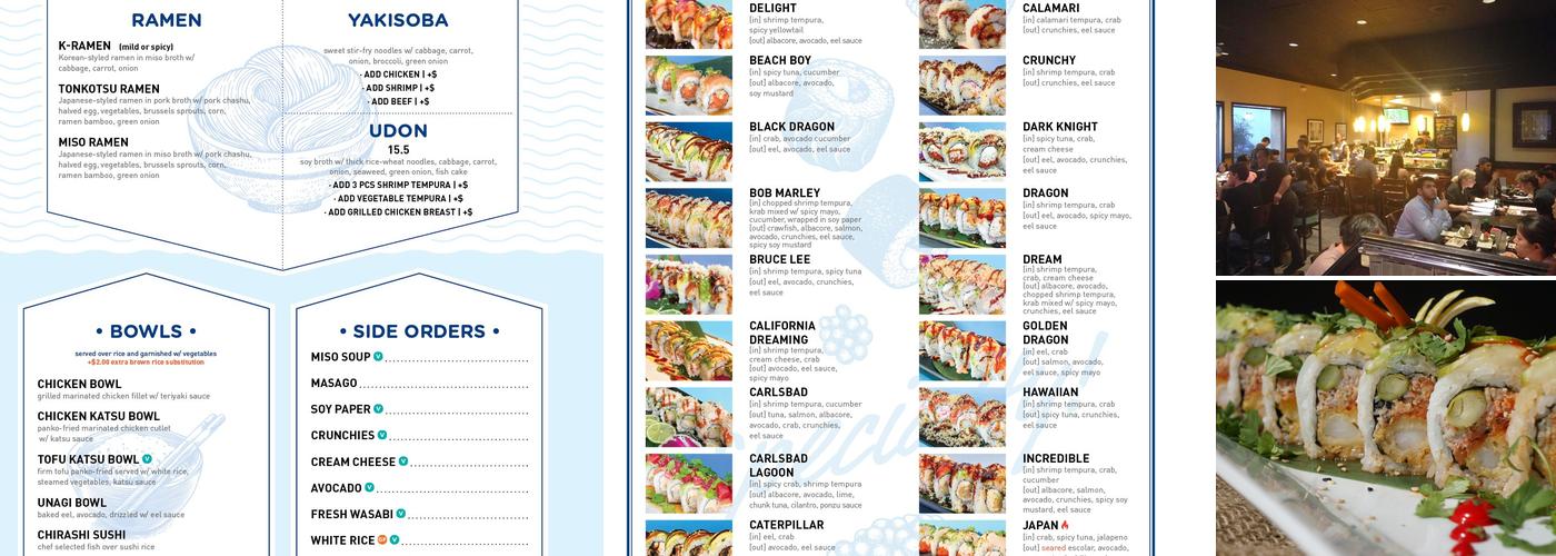 Hooked On Sushi Menu
