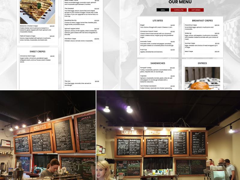 Red Bicycle Coffee & Crêpes Menu