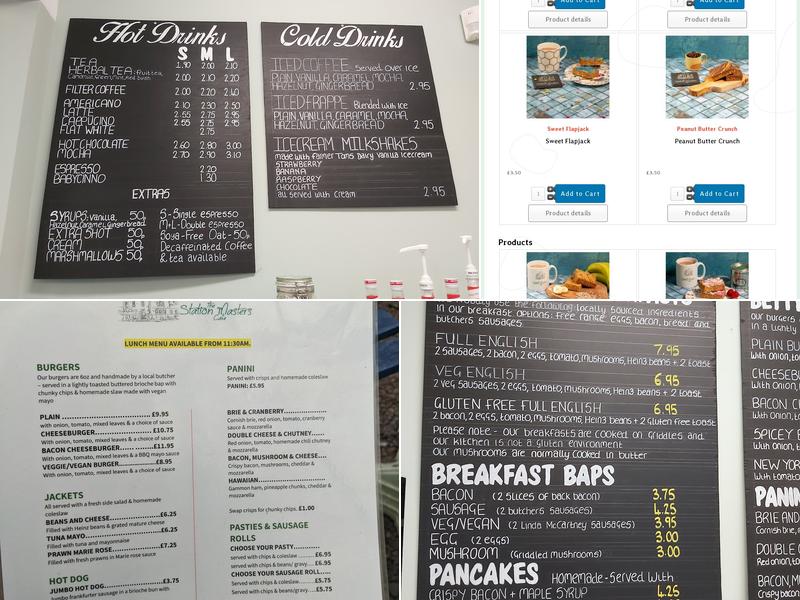 Station Masters Cafe Menu