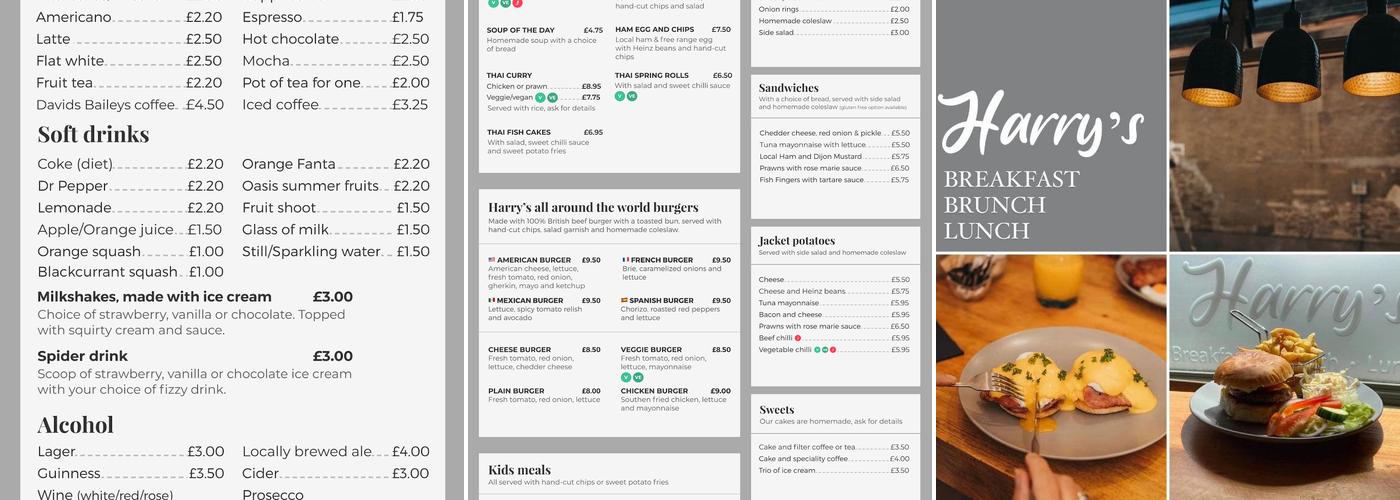 Harry's Cafe Menu