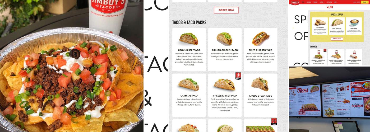 Jimboy's Tacos Menu