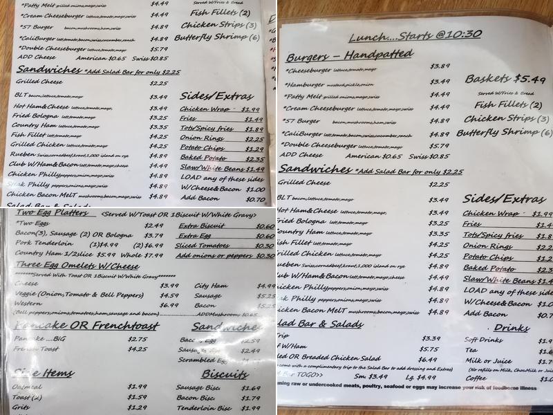 Diner Menu