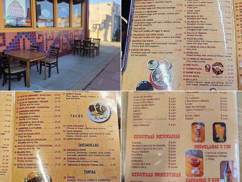 La Chona Menu