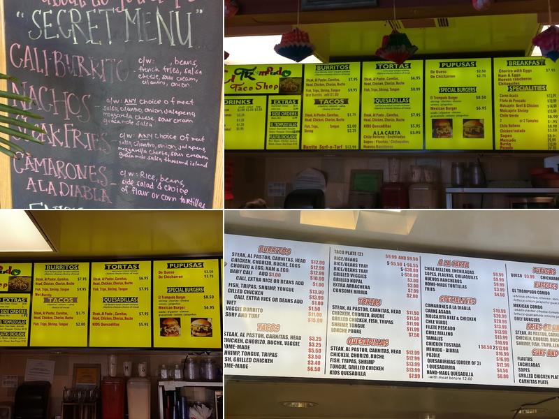 El Trompudo Taco Shop Menu