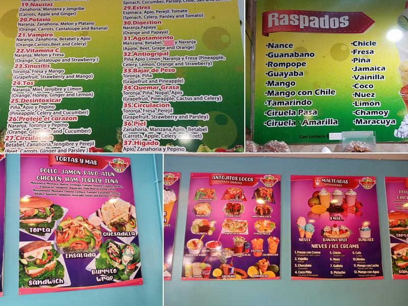 Bionicos Yahualica Menu