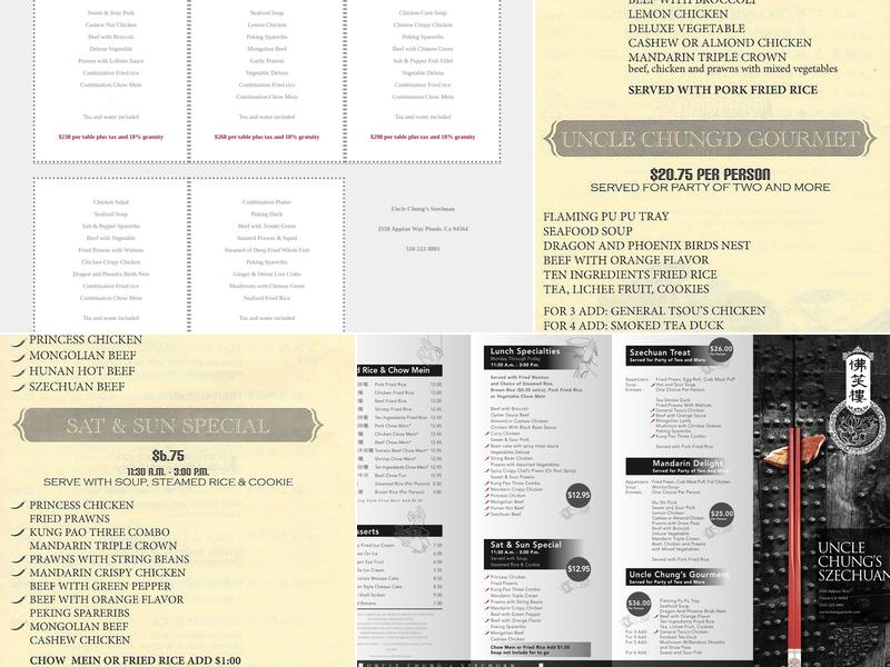Uncle Chung Menu