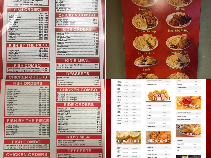 JJ Fish & Chicken Menu
