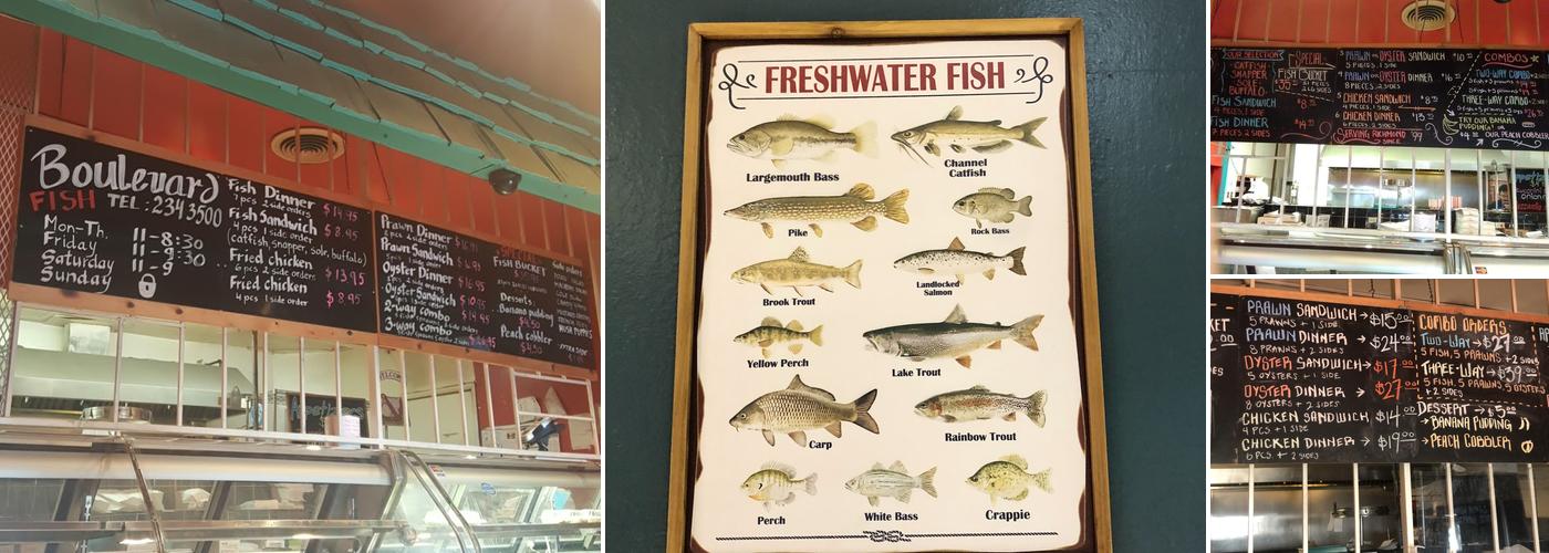 Boulevard Fish Menu