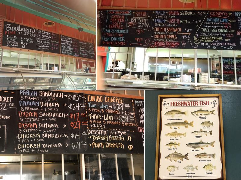 Boulevard Fish Menu