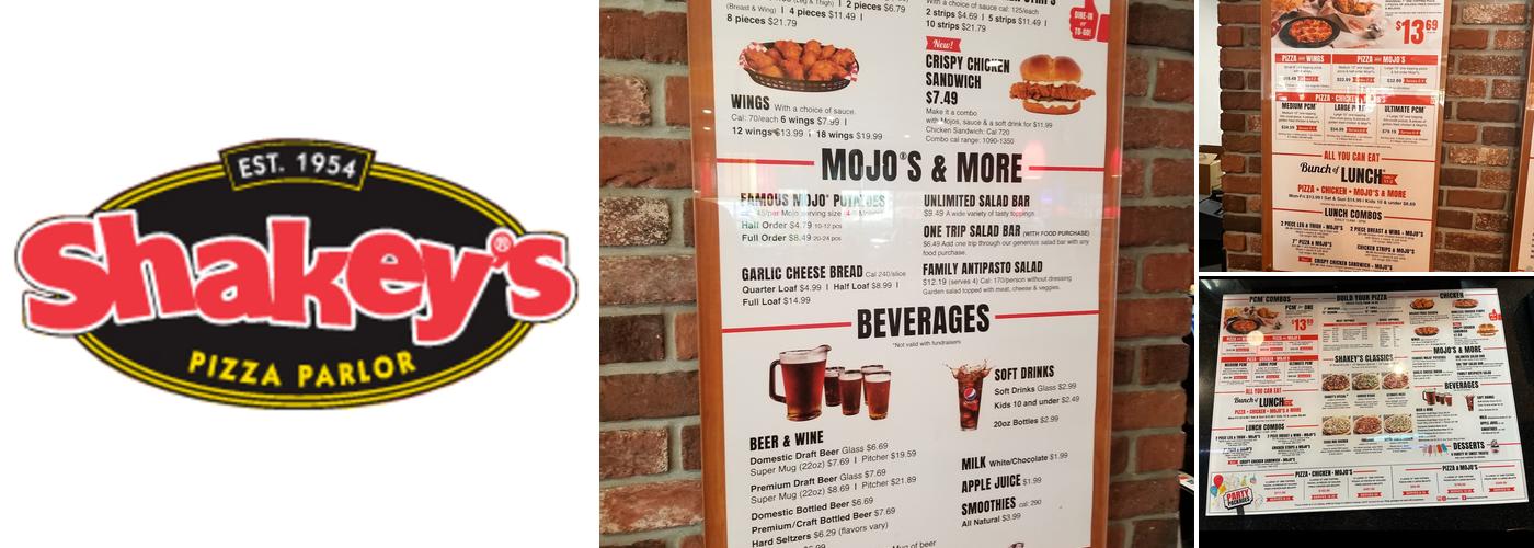 Shakey's Pizza Parlor Menu