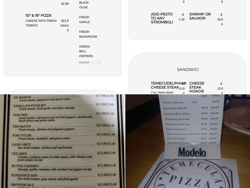 Temecula Pizza Co Menu